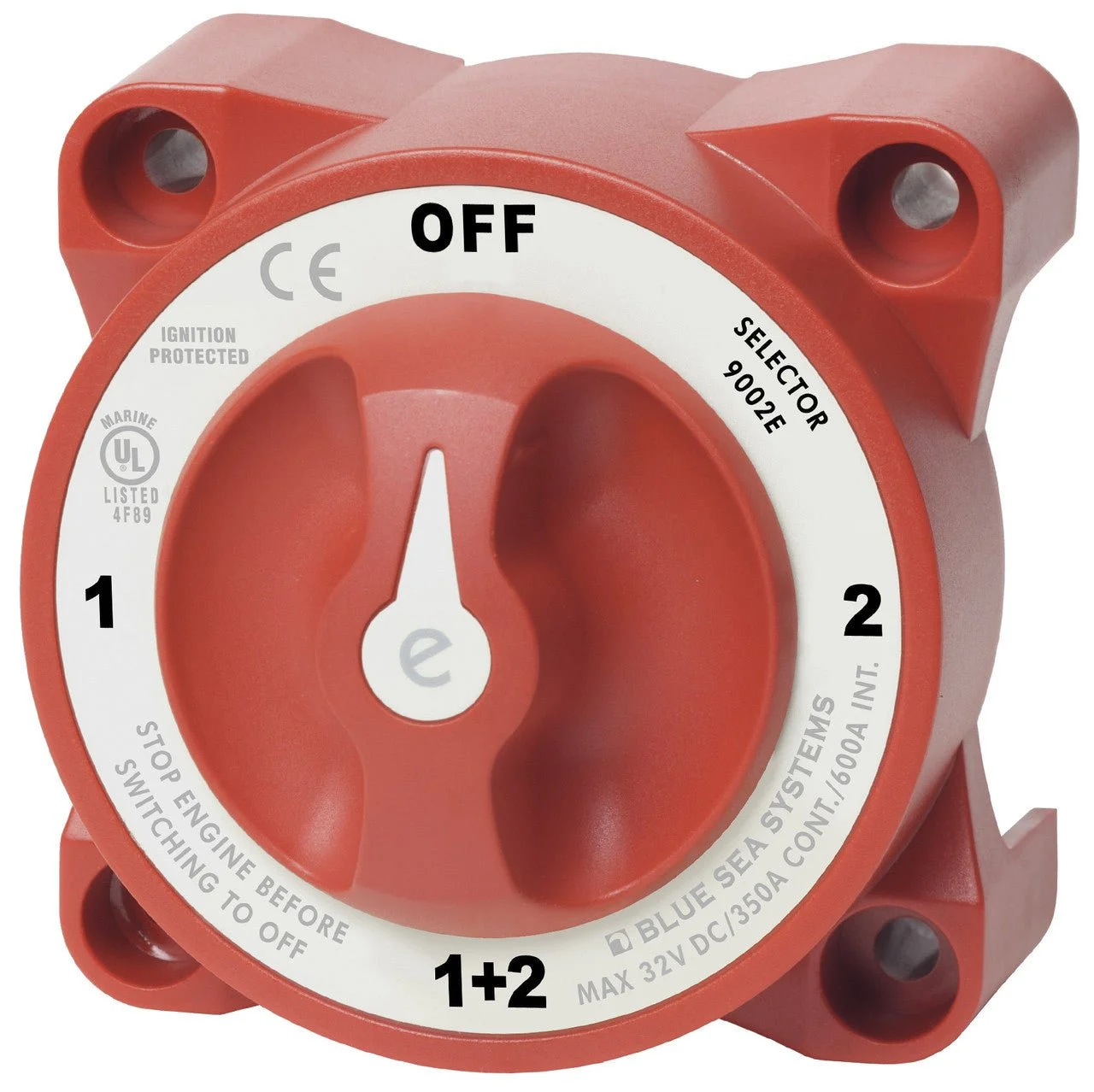 Blue Sea Red Battery Selector Switch AFD Single-Dual Battery Operation 16-128