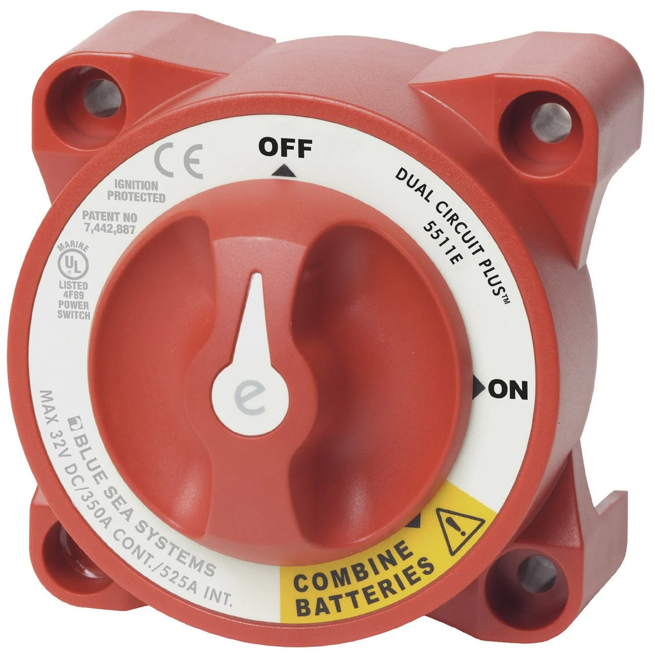 Blue Sea Red Dual Circuit Plus Battery Switch Combines Batteries K4-16-130