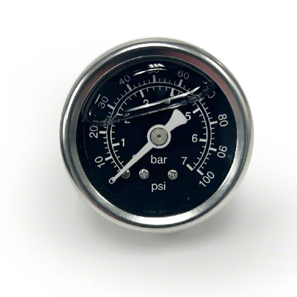 BluePrint Engines Liquid Filled Fuel Pressure Gauge; 0-100 PSI (Universal; Some Adaptation May Be Required)