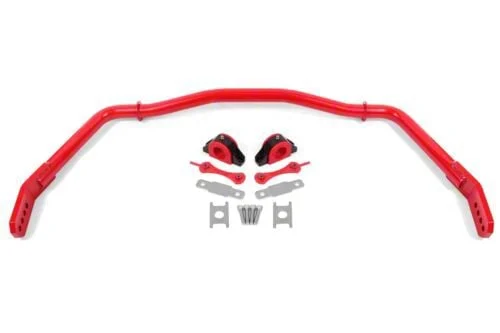 BMR 4-Hole Adjustable Front Sway Bar; Red (05-14 Mustang)