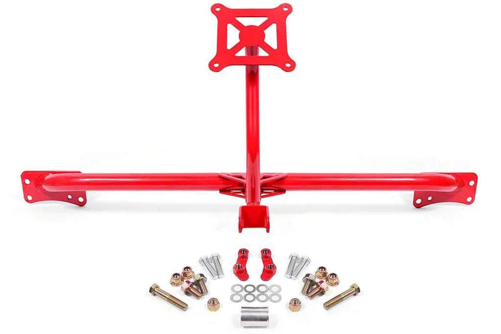 BMR Bolt-On Parachute Mount; Red (15-26 Mustang)