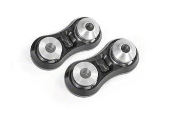 BMR Rear Lower Vertical Links; Spherical Bearings; Black Anodized (20-22 Mustang GT500; 24-26 Mustang w/ Performance Pack, Dark Horse)