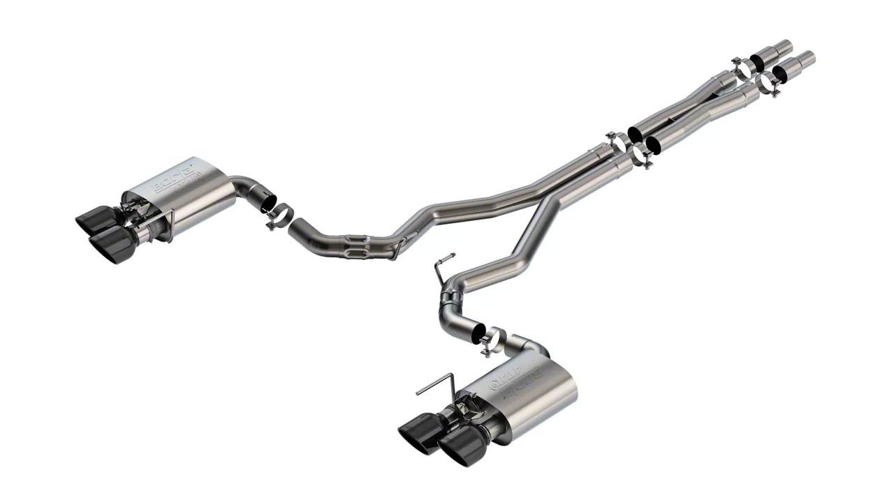Borla ATAK Cat-Back Exhaust with Black Chrome Tips (24-26 Mustang Dark Horse)