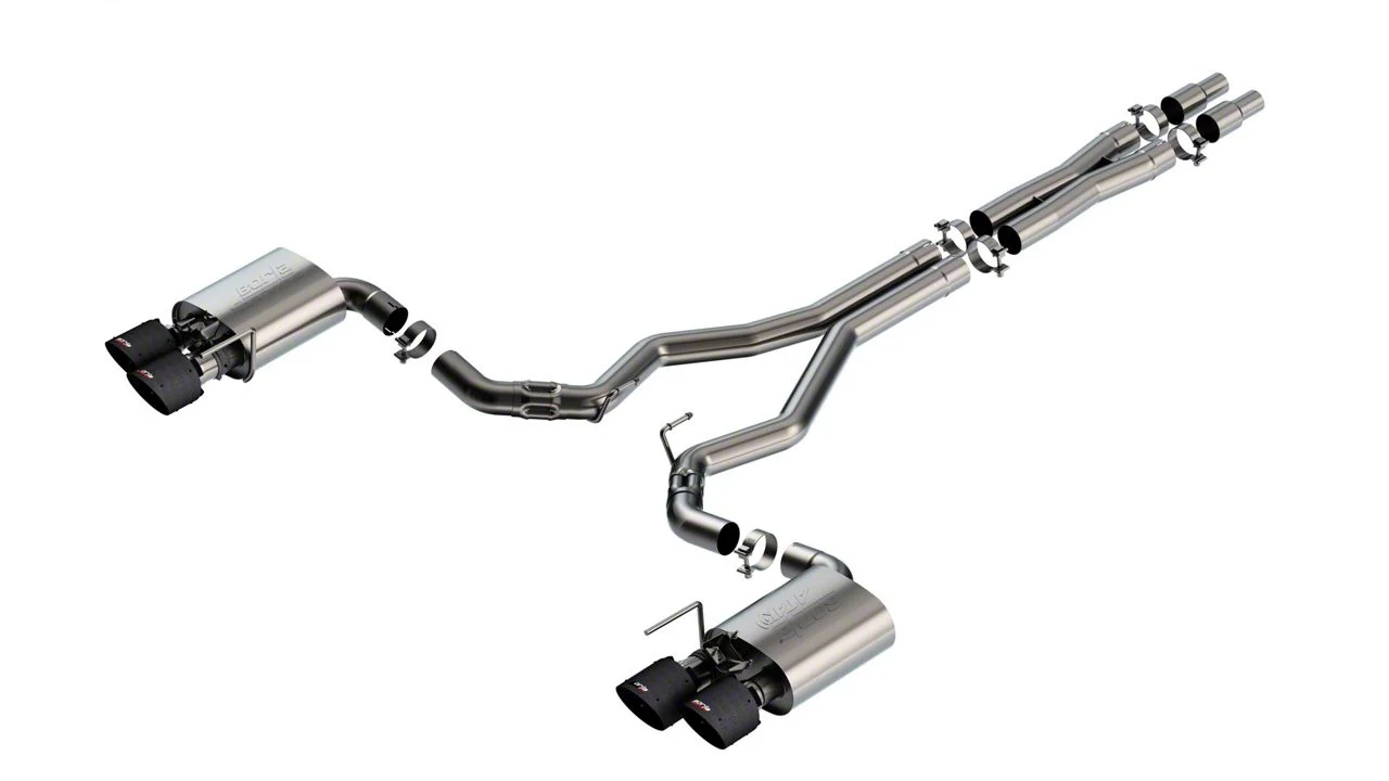 Borla ATAK Cat-Back Exhaust with Carbon Fiber Tips (24-26 Mustang Dark Horse)