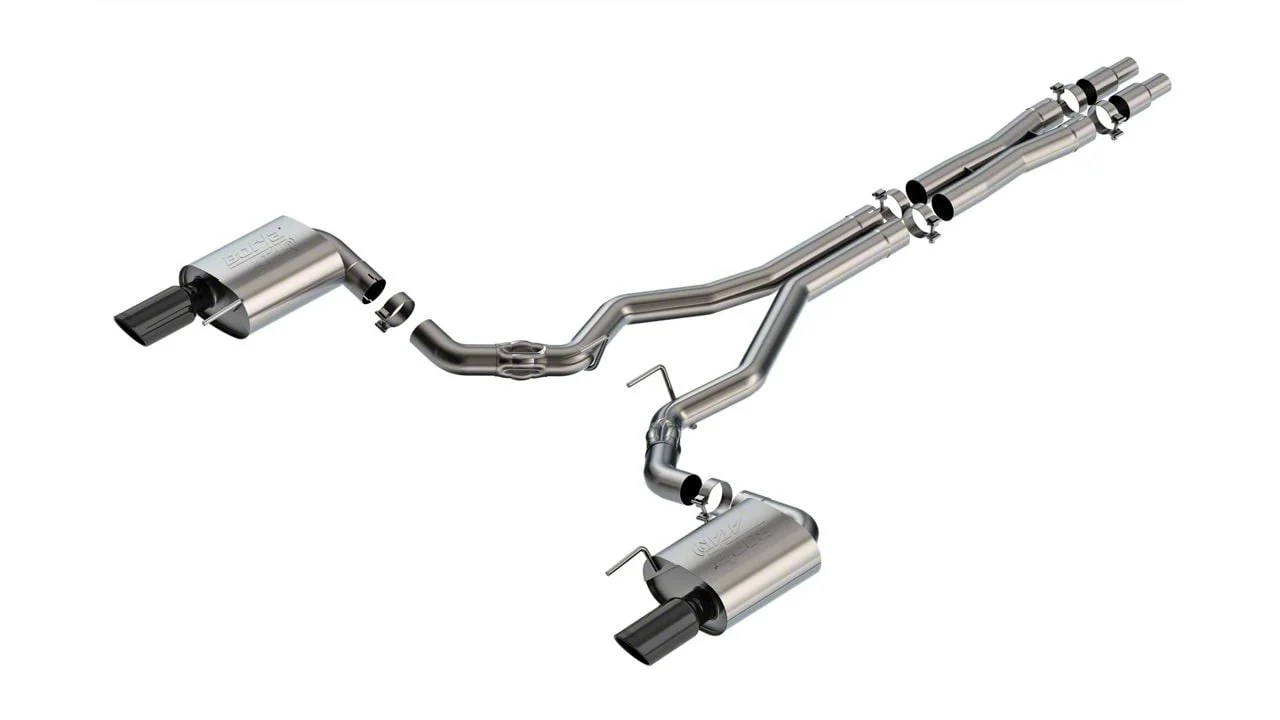 Borla ATAK Cat-Back Exhaust with Black Chrome Tips (24-26 Mustang GT Fastback w/o Active Exhaust)