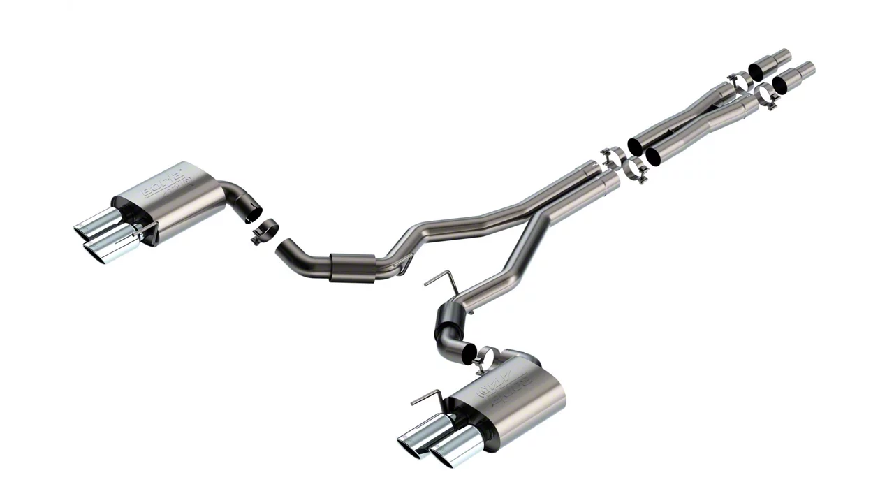 Borla ATAK Cat-Back Exhaust with Quad Chrome Tips (24-26 Mustang GT Fastback w/o Active Exhaust)