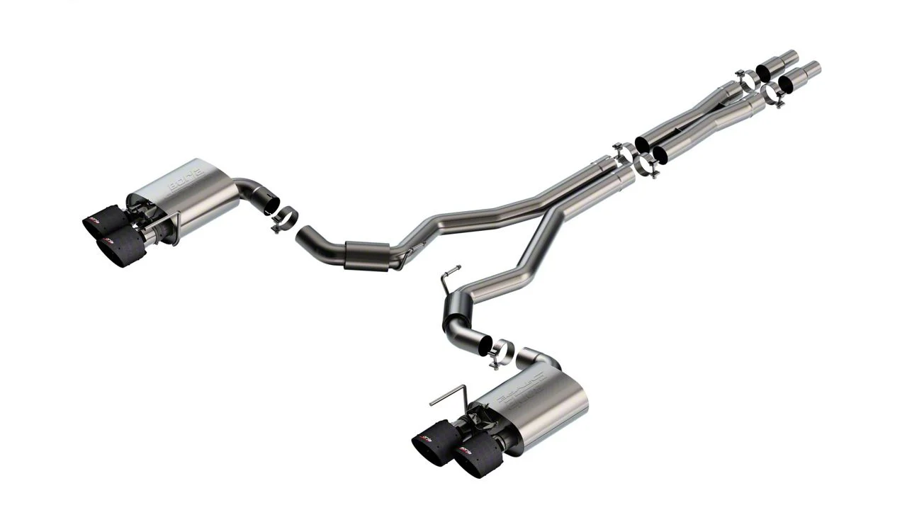 Borla S-Type Cat-Back Exhaust with Carbon Fiber Tips (24-26 Mustang Dark Horse)