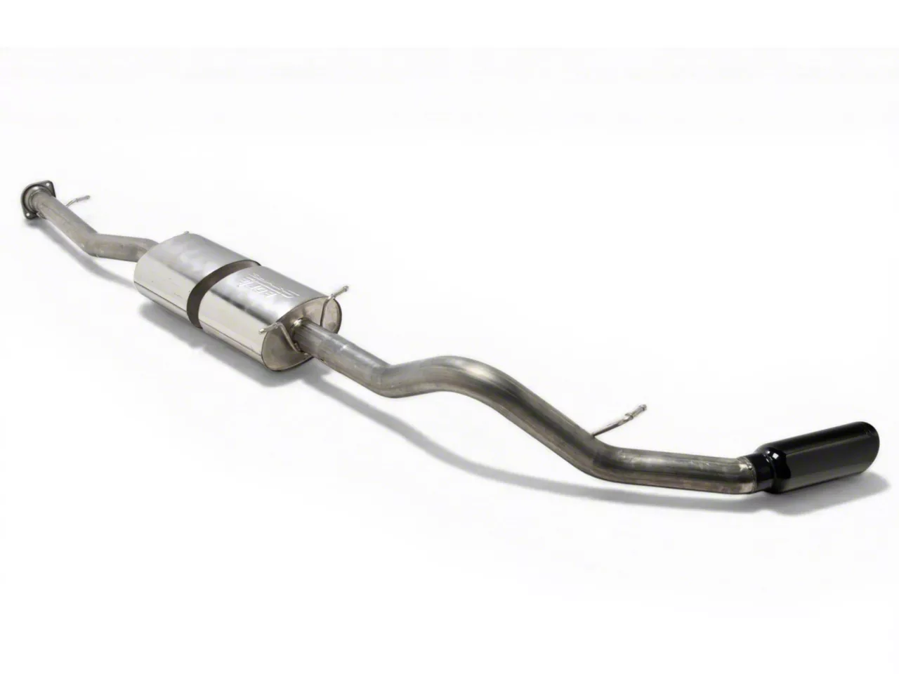 Borla S-Type Single Exhaust System with Black Chrome Tip; Side Exit (20-26 6.6L Gas Silverado 2500 HD)