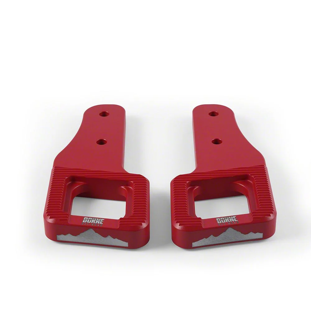 Billet Tow Hooks; Micro-Wrinkle Red (09-26 F-150)
