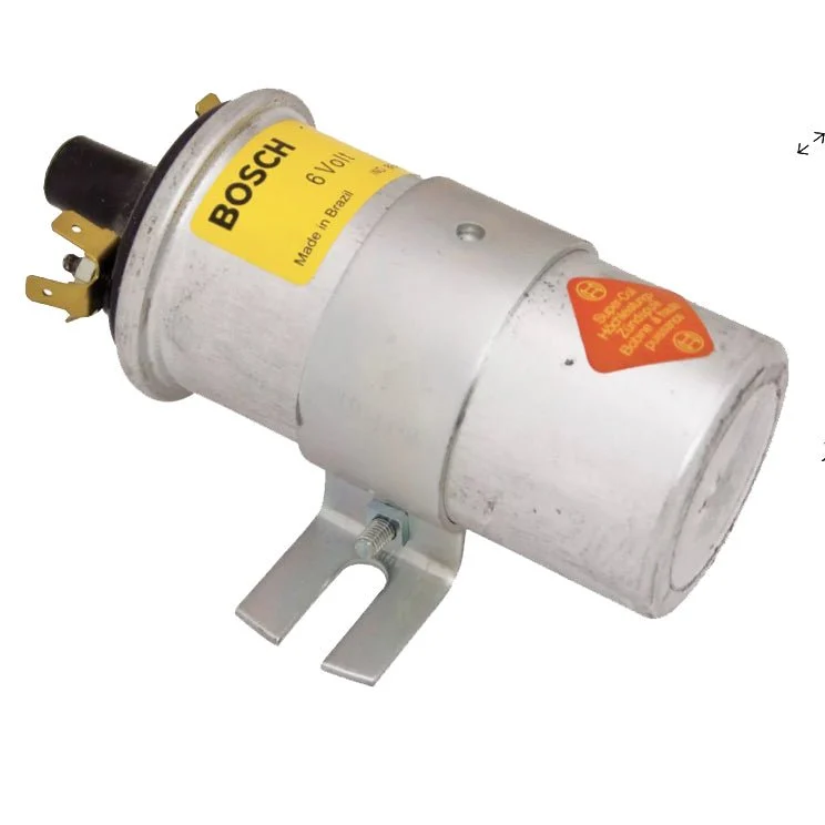 Bosch Super 6 Volt Silver Ignition Coil, Oil Filled, VW Bug, Ghia, Bus