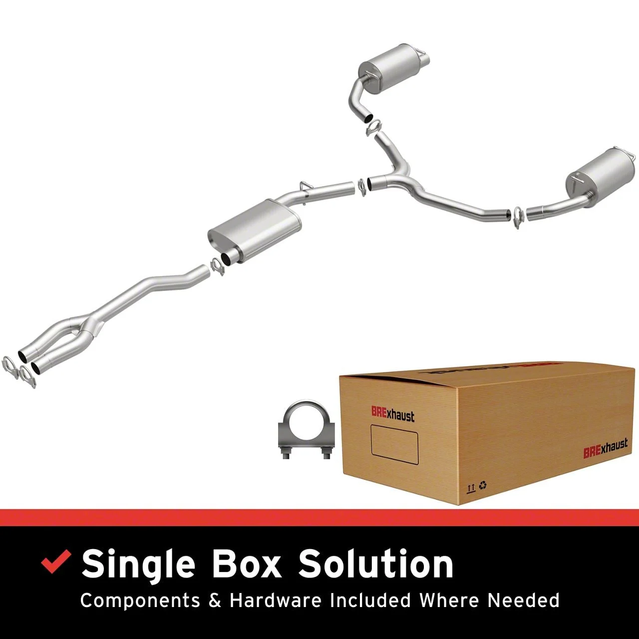 BRExhaust Direct-Fit Cat-Back Exhaust System (15-23 3.6L Charger)