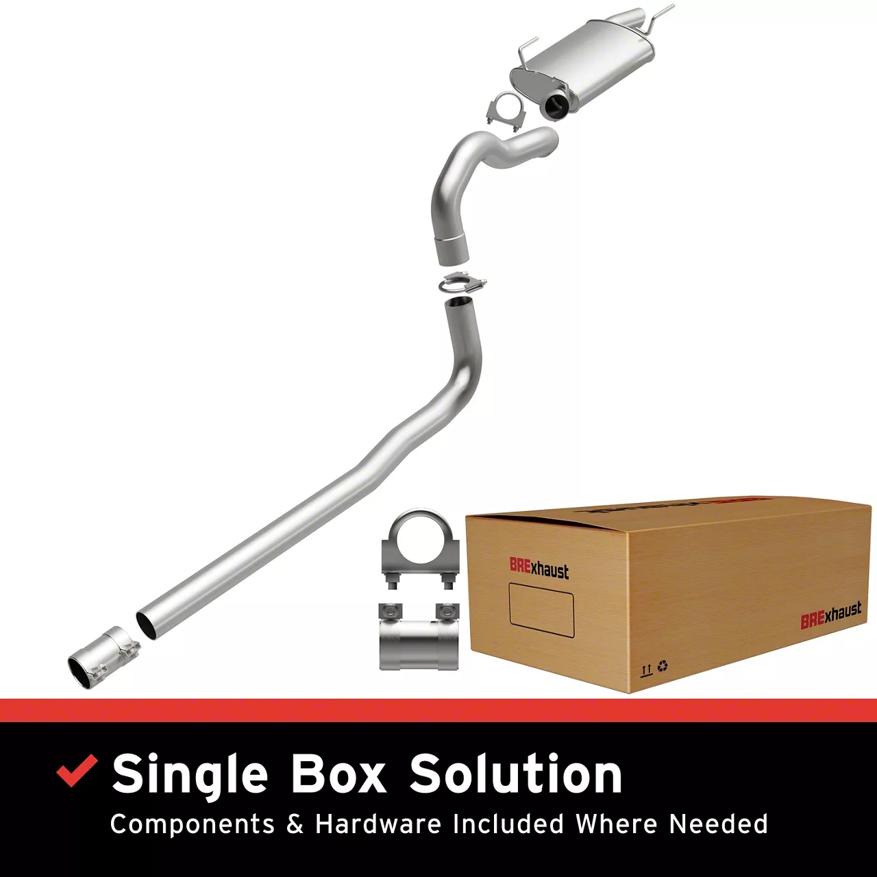 BRExhaust Direct-Fit Cat-Back Exhaust System (05-09 Mustang V6)