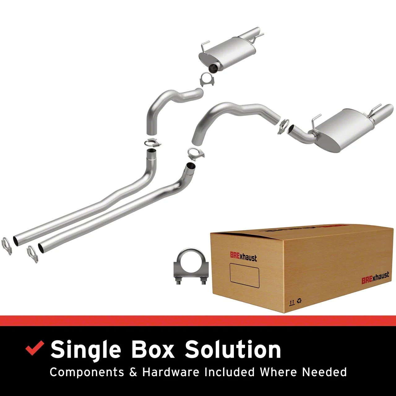 BRExhaust Direct-Fit Cat-Back Exhaust System (05-09 Mustang GT)
