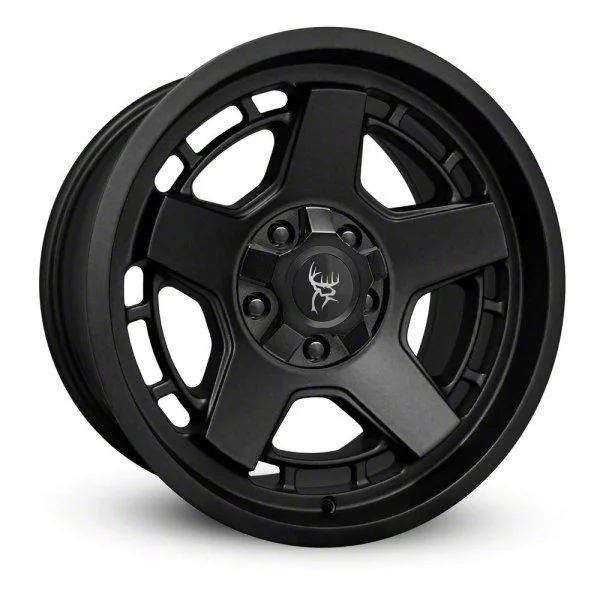 Buck Commander Atlas All Satin Black 6-Lug Wheel; 17x9; -12mm Offset (07-13 Sierra 1500)
