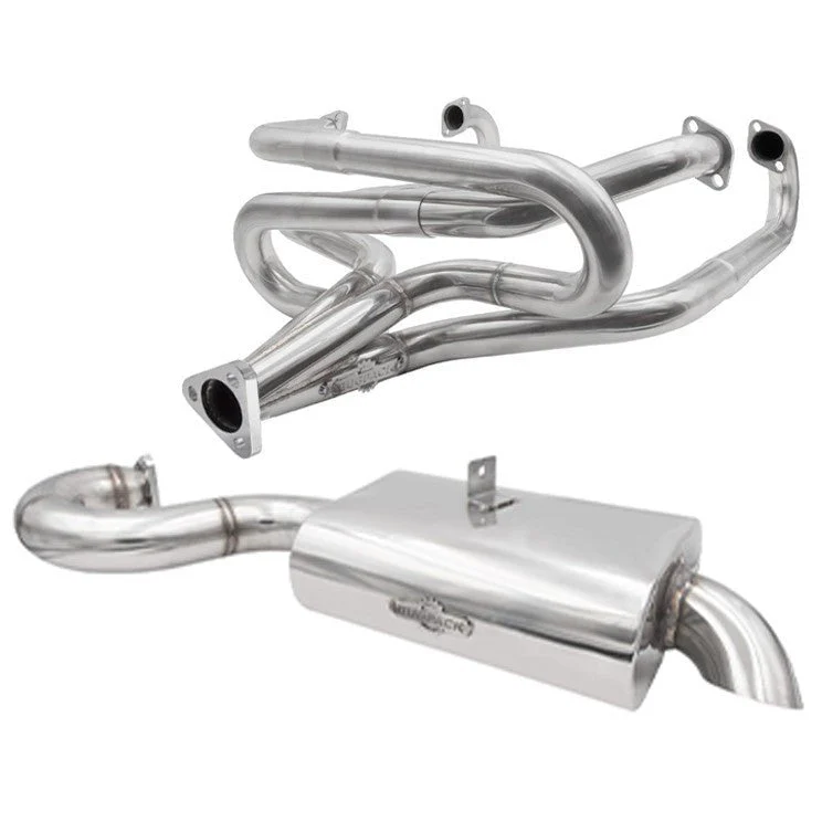 BUGPACK Stainless Steel 1-3/4" Merged Racing Exhaust Header W/Mondo Muffler
