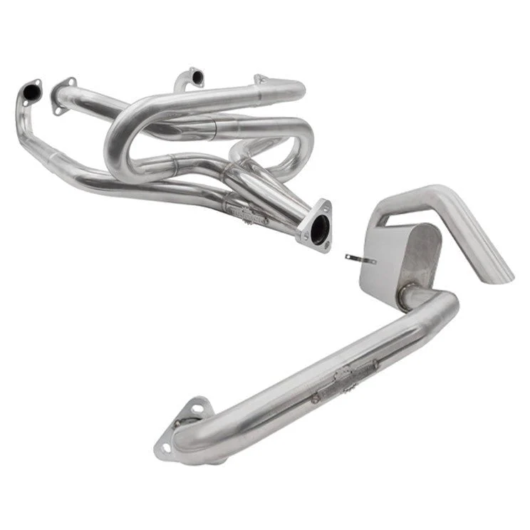 BUGPACK Stainless Steel 1-5/8" Merged Racing Exhaust Header W/Hide-Out Muffler