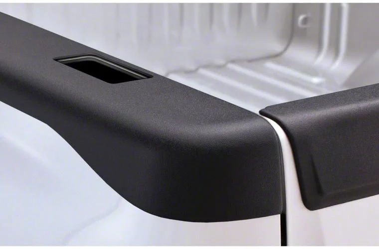 Bushwacker Smoothback Ultimate BedRail Cap with Stake Pocket Holes; Matte Black (07-14 Sierra 3500 HD w/ 8-Foot Long Box)