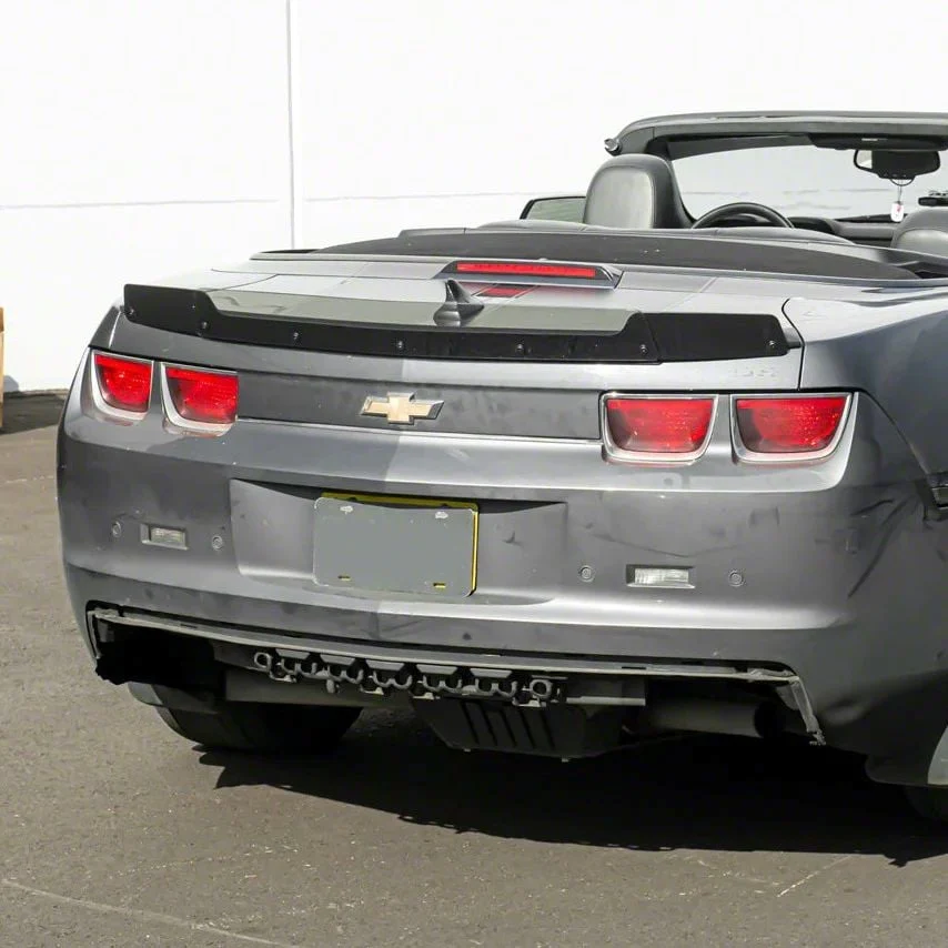Flush Mount Wickerbill Rear Spoiler; Smoke Tinted (10-13 Camaro)