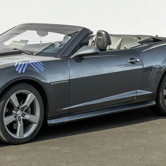 ZL1 Package Side Skirts Panel Extensions; Gloss Black (10-15 Camaro LS, LT, SS)