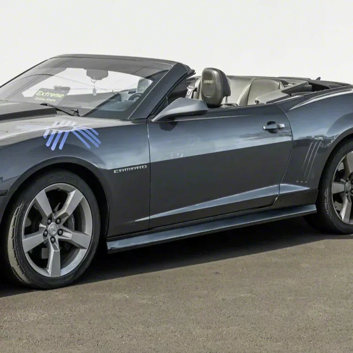 ZL1 Package Side Skirts Panel Extensions; Matte Black (10-15 Camaro LS, LT, SS)