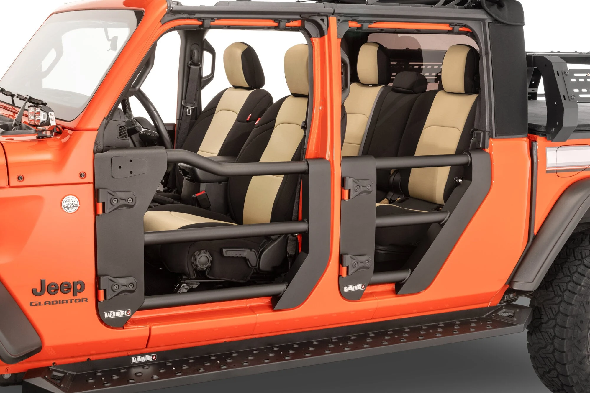 Carnivore  Tube Doors for 18-26 Jeep Wrangler JL & Gladiator JT