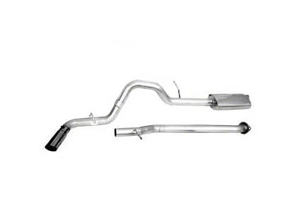 CGS Motorsports Stainless Single Exhaust System with Black Tip; Side Exit (09-13 4.8L Silverado 1500)