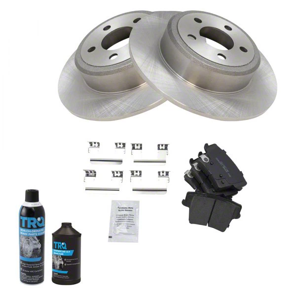 Ceramic Brake Rotor and Pad Kit; Rear (09-23 Challenger w/ Single Piston Front Calipers)