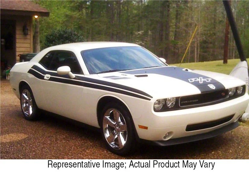 Dual Side Stripes; Blue (08-10 Challenger)