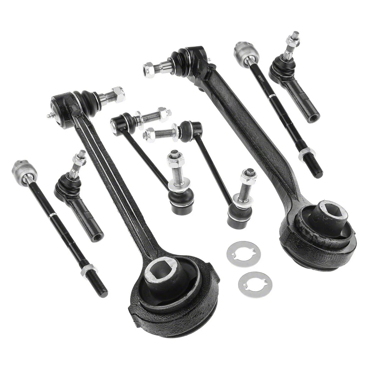 Front Lower Forward Control Arm, Ball Joint, Sway Bar End Link and Tie Rod End Kit (08-10 RWD Challenger)
