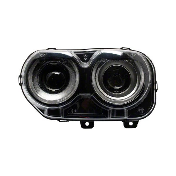 HID Headlight; Black Housing; Clear Lens; Driver Side (15-23 Challenger)