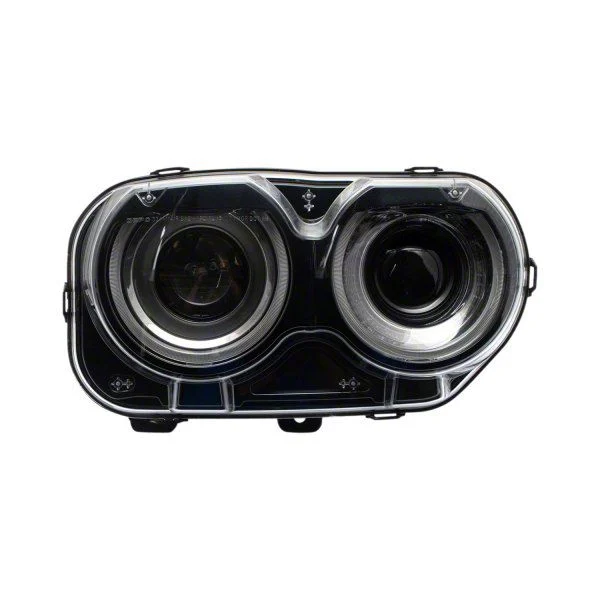 HID Headlight; Black Housing; Clear Lens; Passenger Side (15-23 Challenger)
