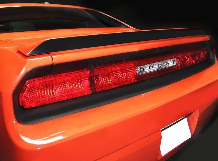 Rear Wing Blackout Stripe; Matte Black (19-23 Challenger)