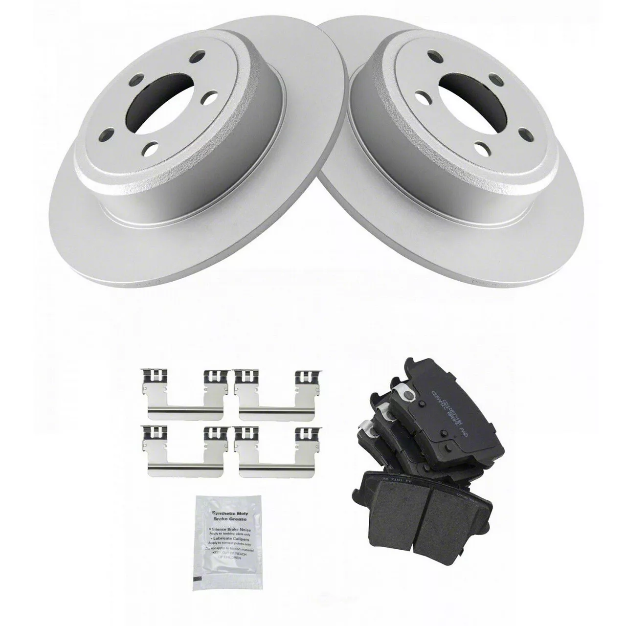 Ceramic Brake Rotor and Pad Kit; Rear (06-23 Charger w/ Single Piston Front Calipers)