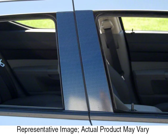 Door Pillar Decals; Chrome (06-10 Charger)