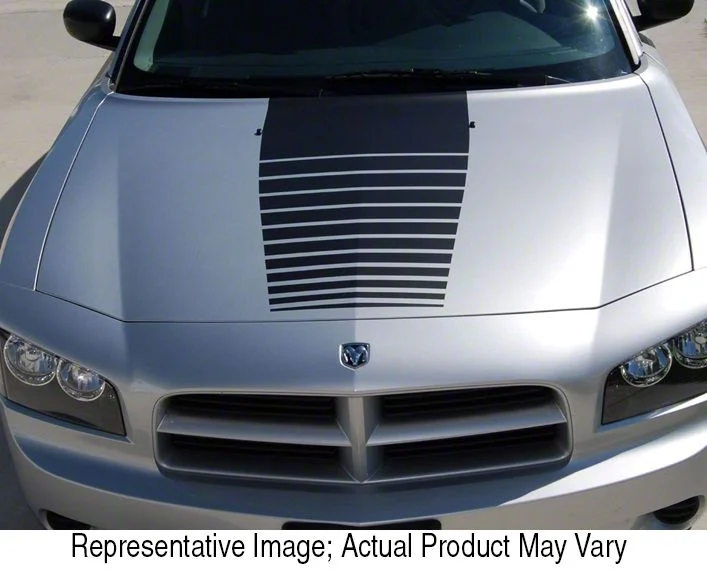 Hood Stripe; Chrome (06-10 Charger)