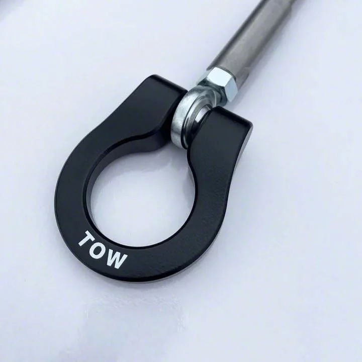 Premium Stealth Tow Hook with Black D-Ring; Front (15-23 Charger)