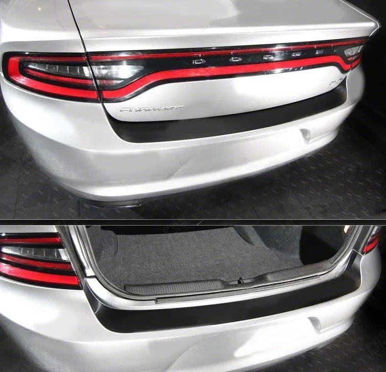 Rear Bumper Top Blackout Decal Stripe; Matte Black (15-18 Charger)
