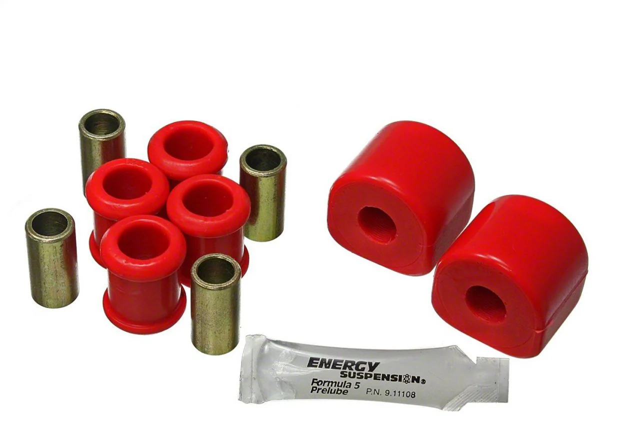 Rear Sway Bar Bushings with End Link Bushings; 16mm; Red (06-23 Charger)