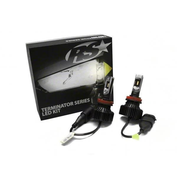 Terminator Series Fan-less LED Headlight Bulbs; High Beam; 9005 (06-14 Charger)
