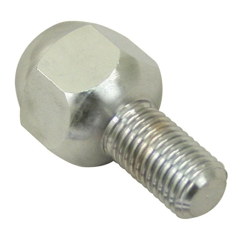 Chrome 12mm Stock Style Lug Bolt, 20mm Length Threads, 10 Pack