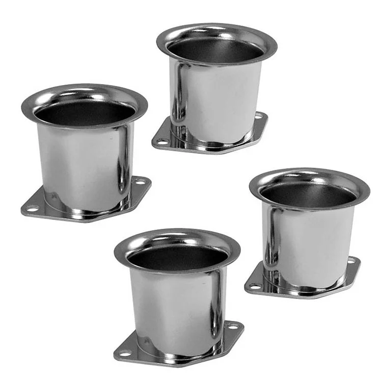 Chrome 2-1/4" Tall Velocity Stacks Weber IDF, HPMX, Dellorto, Set 4