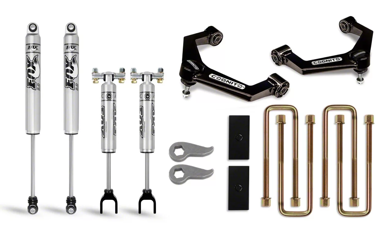 Cognito Motorsports 3-Inch Performance Control Arm Leveling Lift Kit with FOX PS 2.0 IFP Shocks (20-26 Sierra 2500 HD)