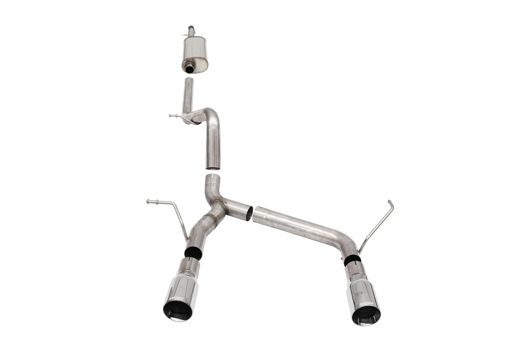 Corsa Performance  Dual Rear Cat-Back System for 18-22 Jeep Wrangler JL Unlimited 4-Door with 3.6L