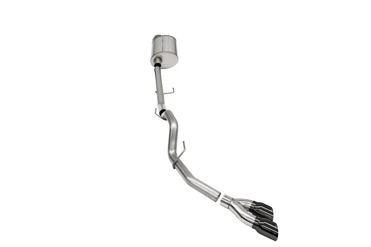 Corsa Performance Sport Single Exhaust System with Twin Black Tips; Side Exit (21-26 5.0L F-150, Excluding Tremor)