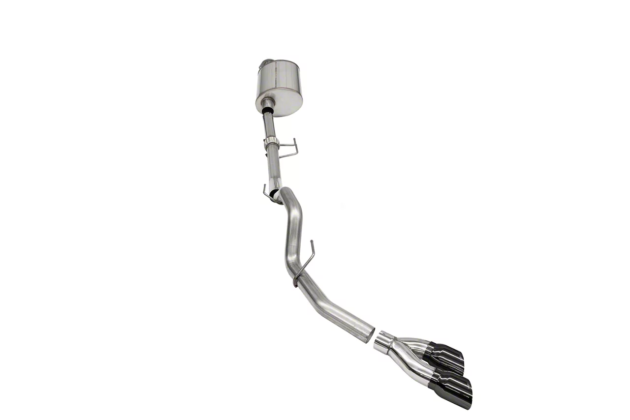 Corsa Performance Sport Single Exhaust System with Twin Black Tips; Side Exit (21-26 3.5L EcoBoost F-150, Excluding Raptor & Tremor)