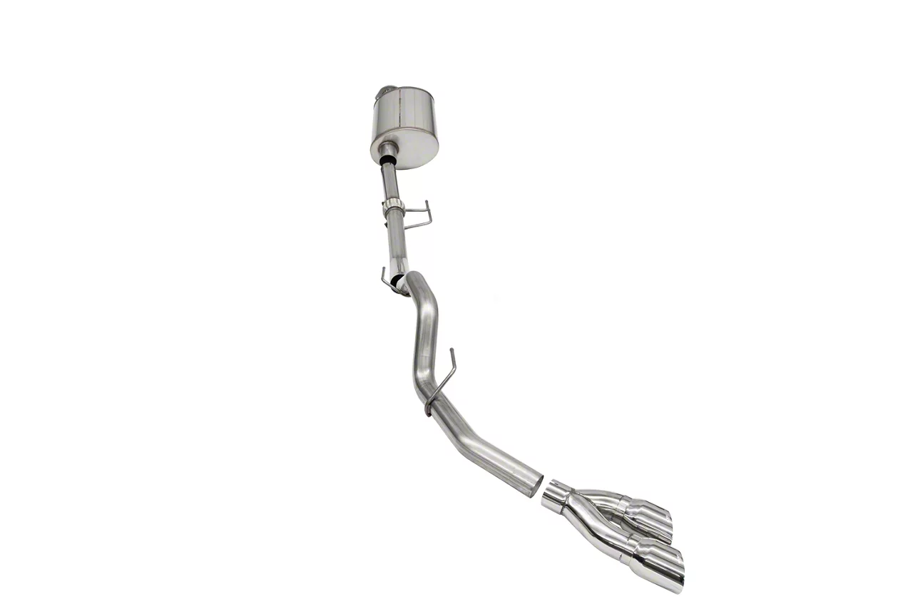Corsa Performance Sport Single Exhaust System with Twin Polished Tips; Side Exit (21-26 3.5L EcoBoost F-150, Excluding Raptor & Tremor)