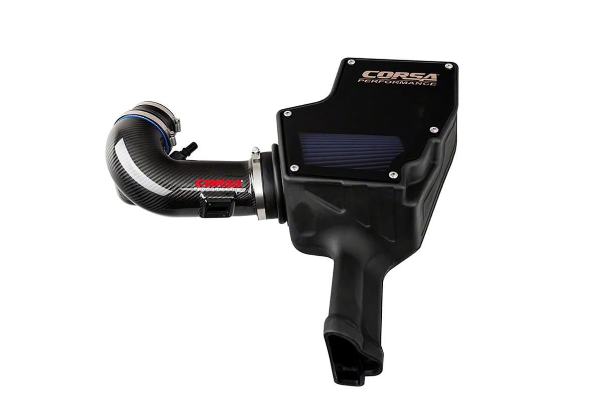 Corsa Performance Closed Box Cold Air Intake with MaxFlow 5 Oiled Filter; Carbon Fiber (18-23 Mustang GT)