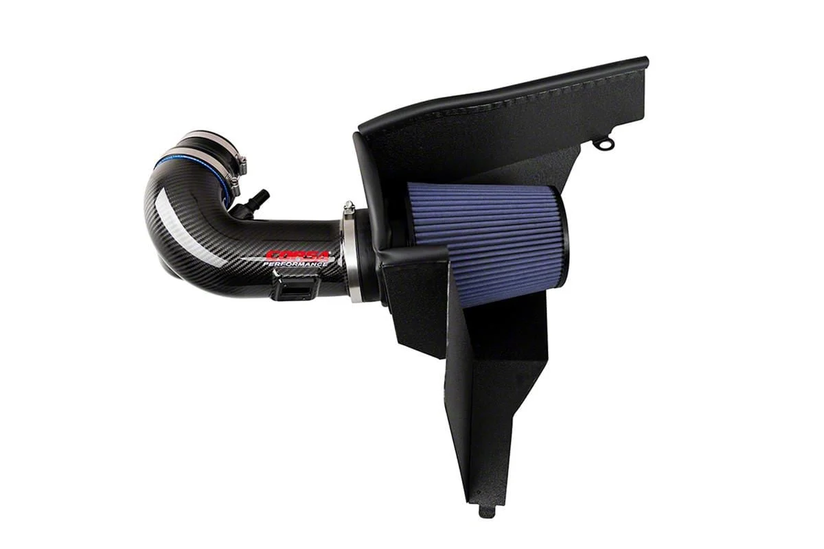 Corsa Performance Open Element Cold Air Intake with MaxFlow 5 Oiled Filter; Carbon Fiber (18-23 Mustang GT)