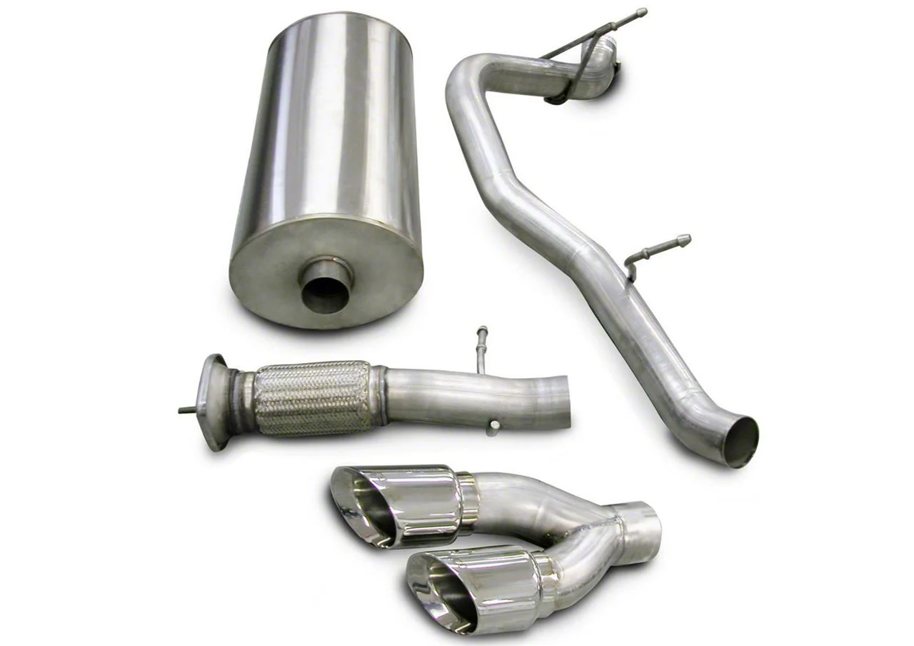 Corsa Performance Sport Single Exhaust System with Polished Tips; Side Exit (07-10 Yukon Denali)