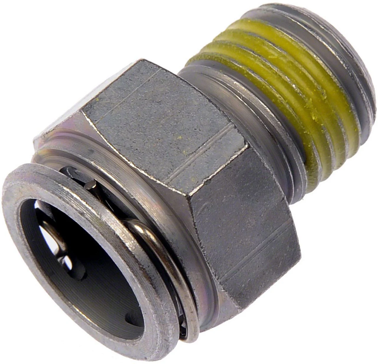 Automatic Transmission Oil Cooler Line Connector; 3/8 Tube x 1/4-18-Inch Thread (04-05 Corvette C5 & C6)